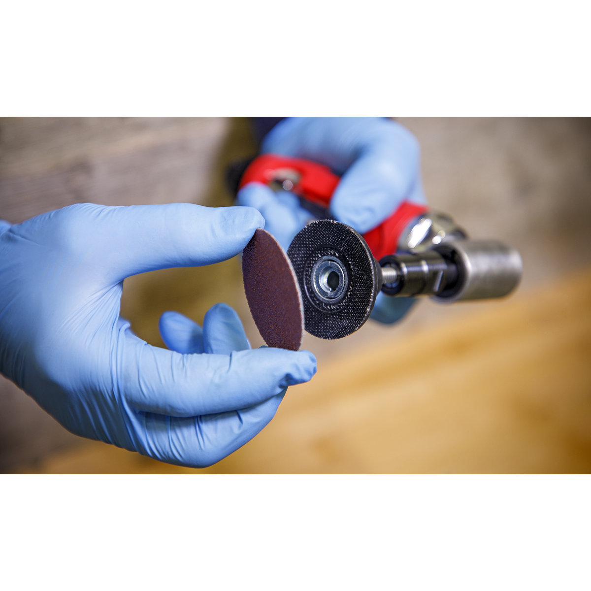 Sealey PTCQC5060 50mm Quick Change Sanding Disc 60Grit - Pack of 10