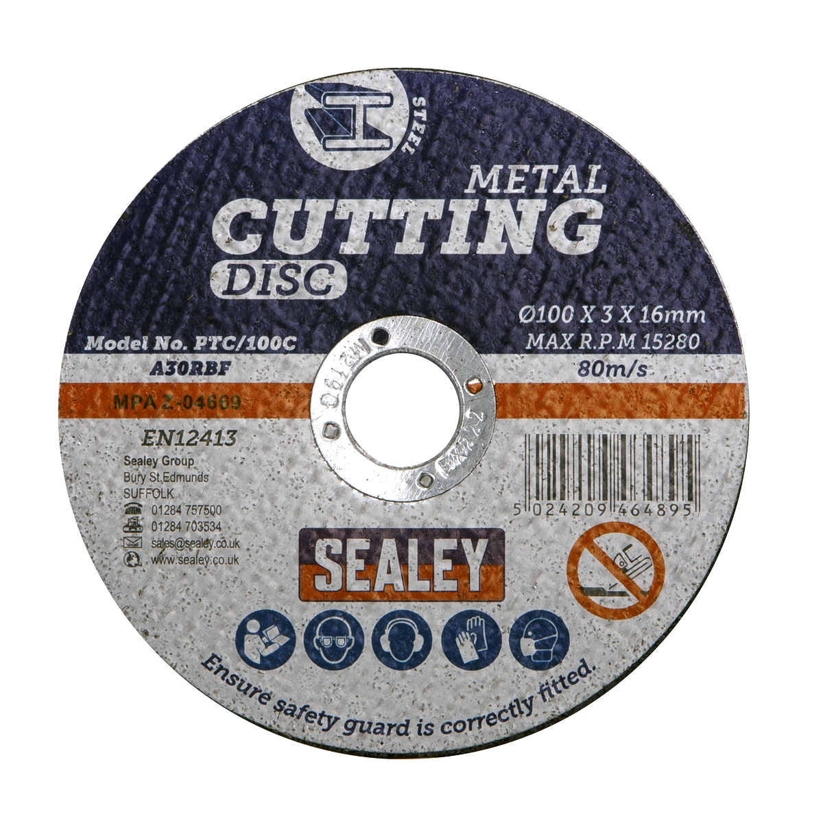 Sealey PTC/100C 100 x 3mm Cutting Disc 16mm Bore