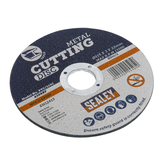 Sealey PTC/115C 115 x 3mm Cutting Disc 22mm Bore