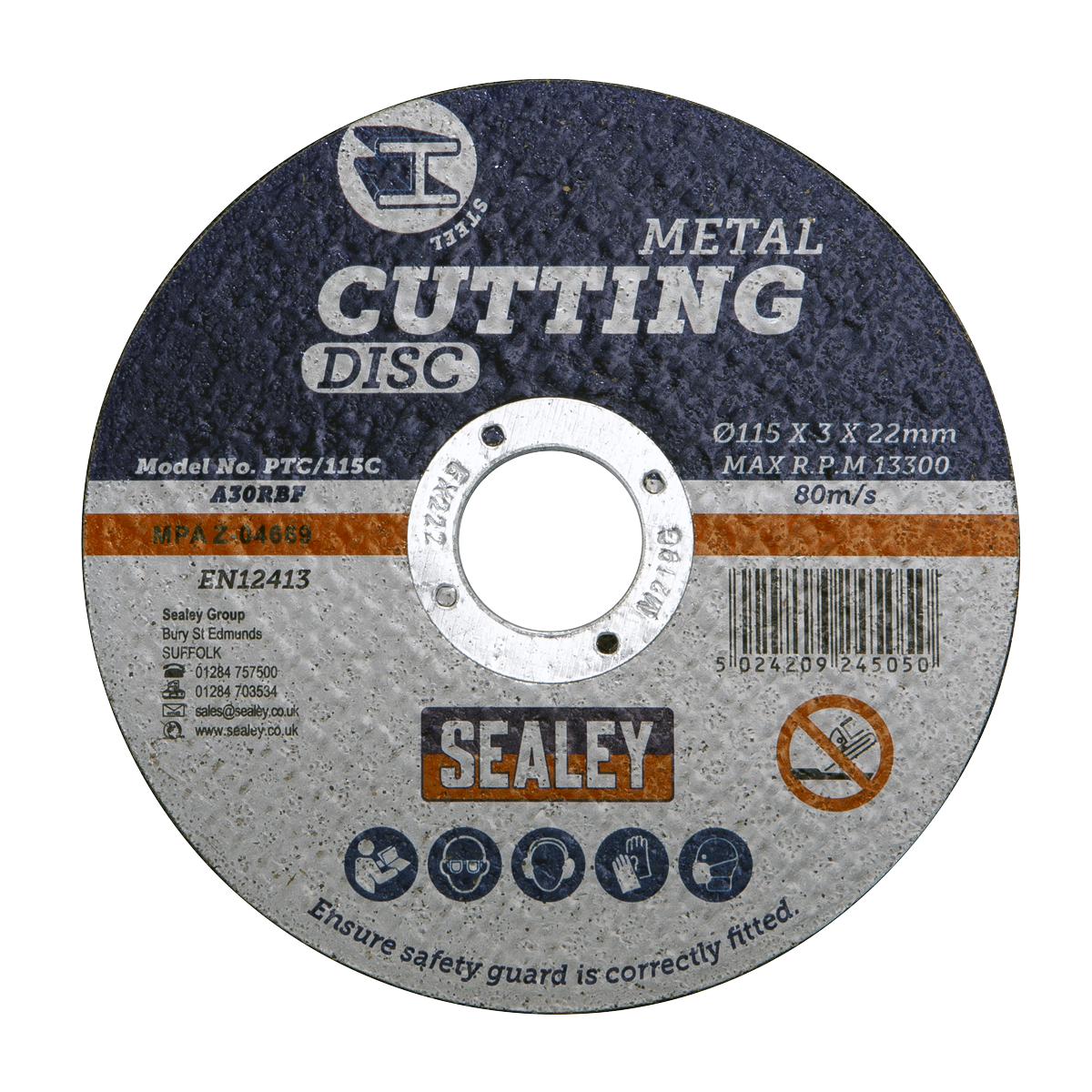 Sealey PTC/115C 115 x 3mm Cutting Disc 22mm Bore