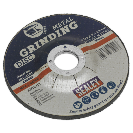 Sealey PTC/115G 115 x 6mm Grinding Disc 22mm Bore