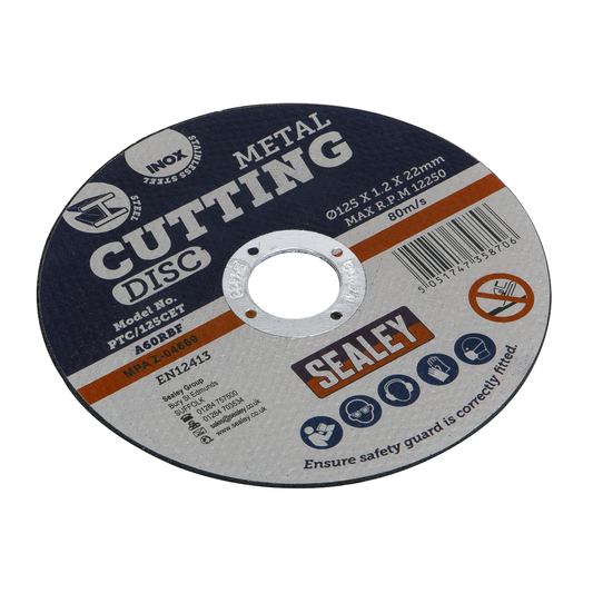 Sealey PTC/125CET 125 x 1.2mm Cutting Disc 22mm Bore
