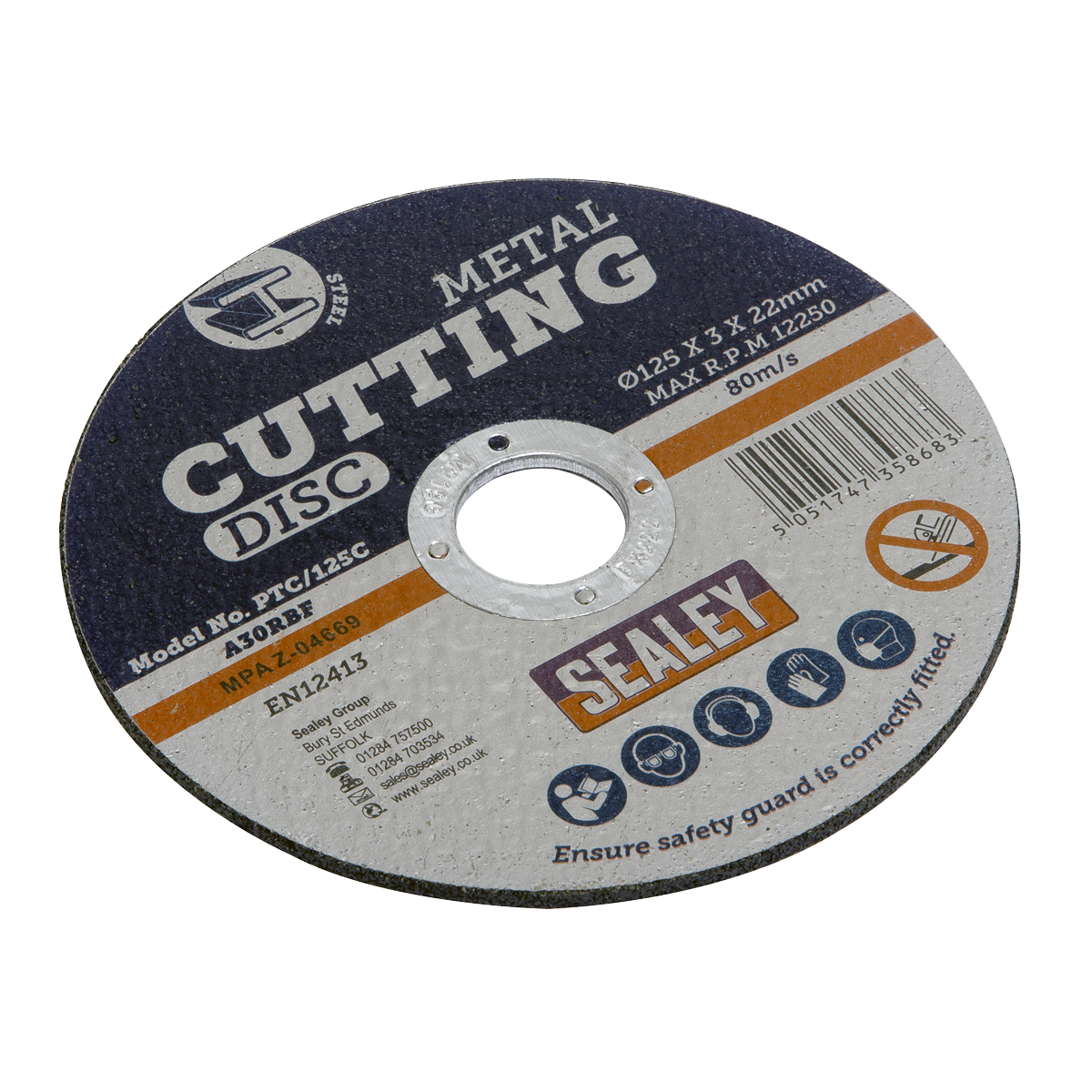 Sealey PTC/125C 125 x 3mm Cutting Disc 22mm Bore