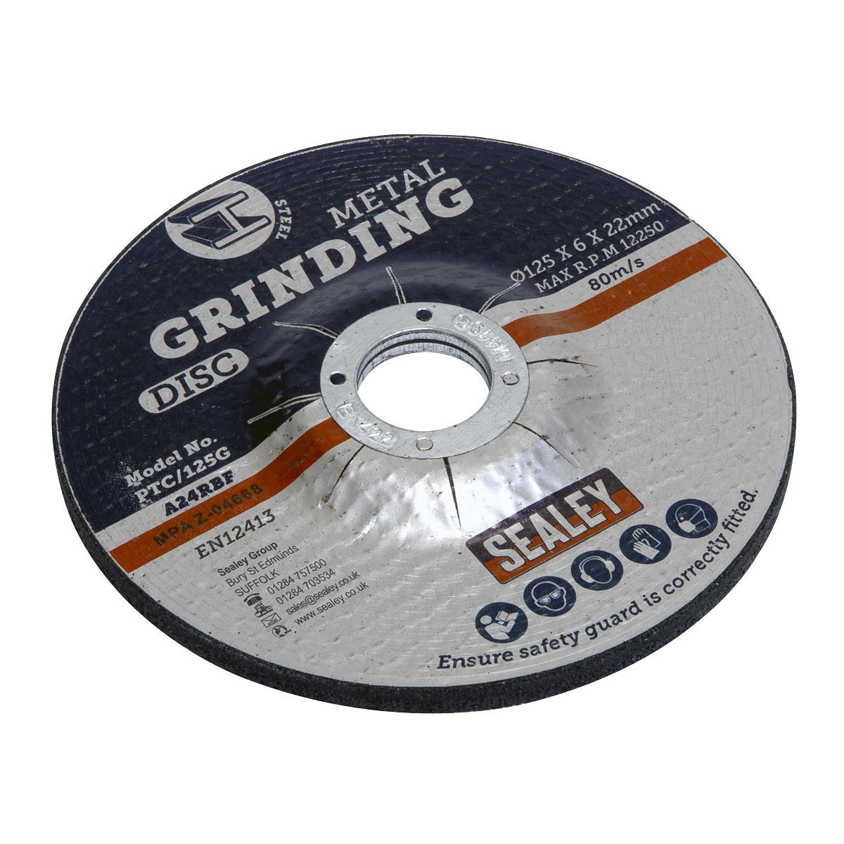 Sealey PTC/125G 125 x 6mm Grinding Disc 22mm Bore