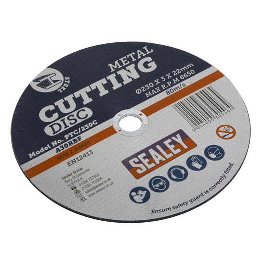 Sealey PTC/230C 230 x 3mm Cutting Disc 22mm Bore
