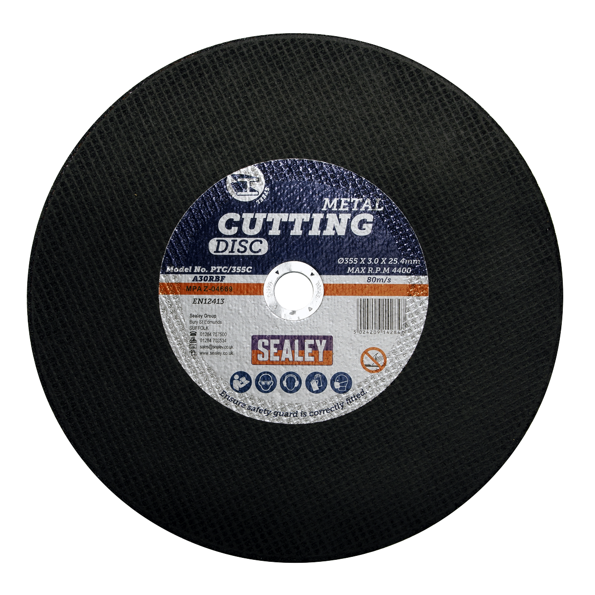 Sealey PTC/355C 355 x 3mm Cutting Disc 25.4mm Bore