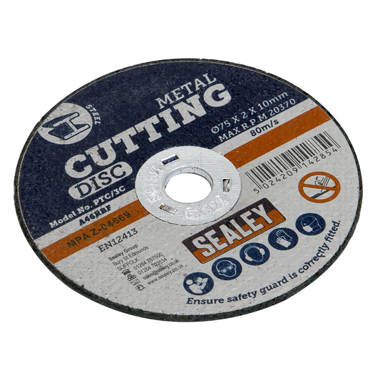 Sealey PTC/3C 75 x 2mm Cutting Disc 10mm Bore