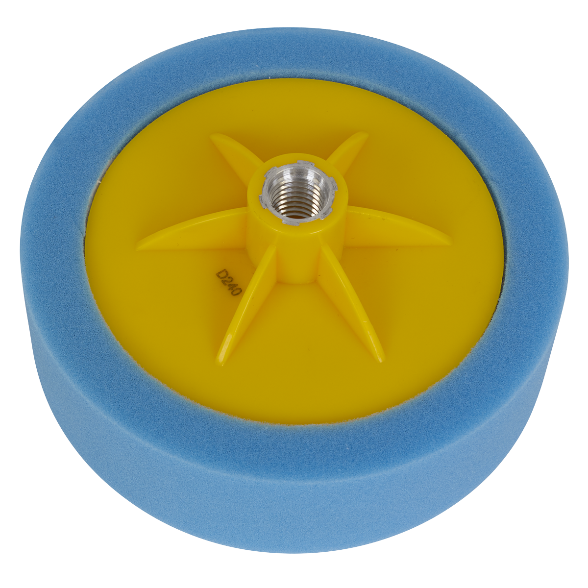 Sealey PTC/CH/5/8-B 150 x 50mm Buffing & Polishing Foam Head 5/8"UNC - Blue/Medium