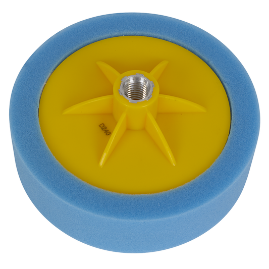 Sealey PTC/CH/5/8-B 150 x 50mm Buffing & Polishing Foam Head 5/8"UNC - Blue/Medium