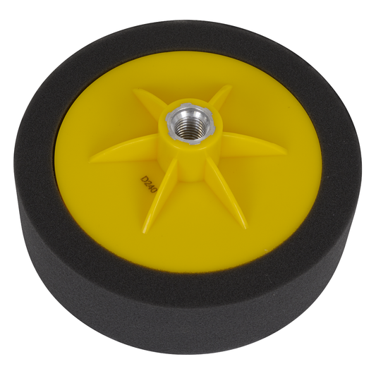 Sealey PTC/CH/M14-P 150 x 50mm Buffing & Polishing Foam Head M14 x 2mm - Black/Soft