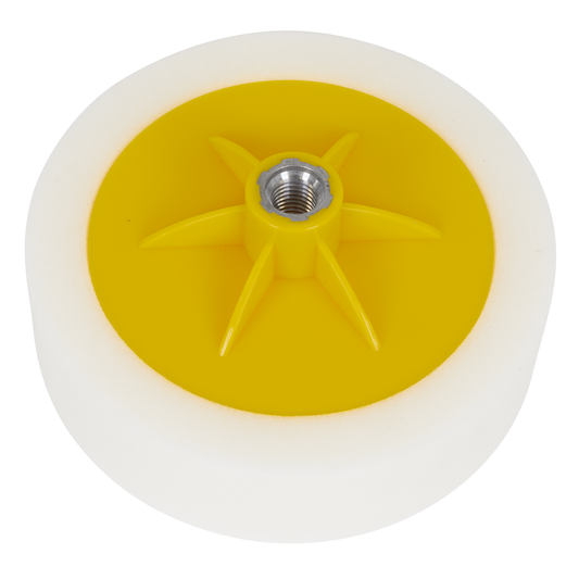 Sealey PTC/CH/M14-W 150 x 50mm Buffing & Polishing Foam Head M14 x 2mm - White/Dense