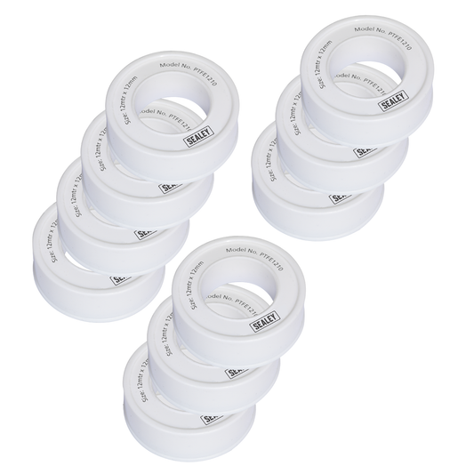 Sealey PTFE1210 PTFE Thread Sealing Tape 12mm x 12m