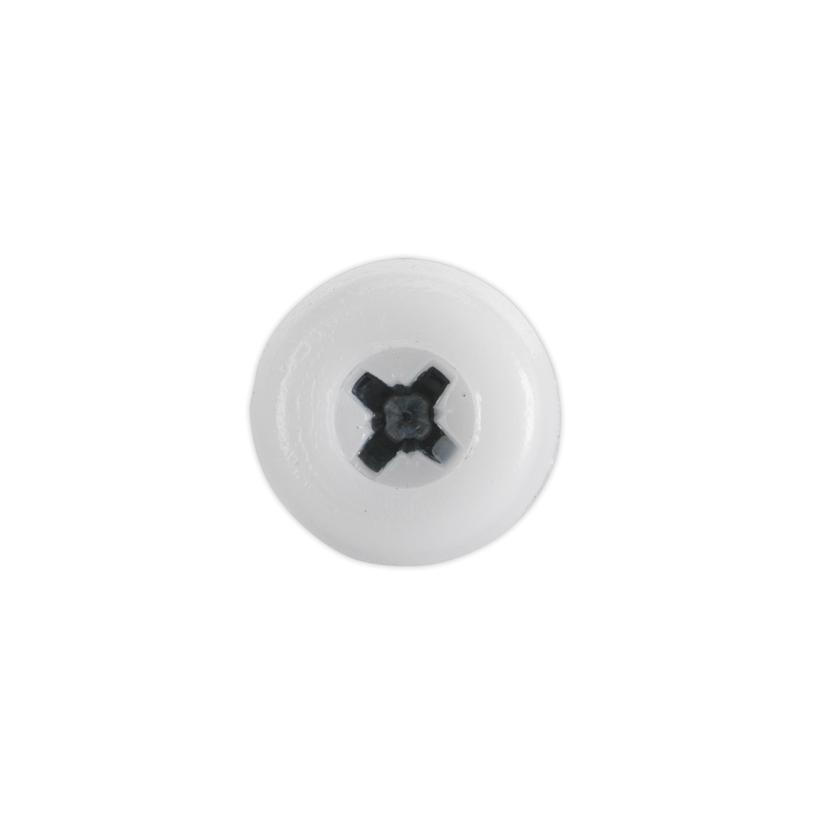Sealey PTNP1 Numberplate Screw with Plastic Enclosed Head 4.8 x 18mm, White - Pack of 50