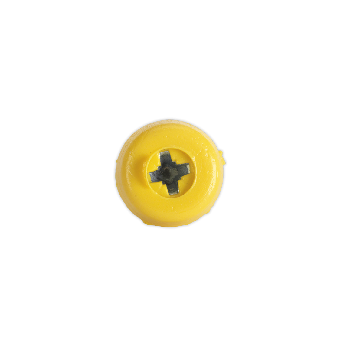 Sealey PTNP2 Numberplate Screw with Plastic Enclosed Head 4.8 x 18mm, Yellow - Pack of 50