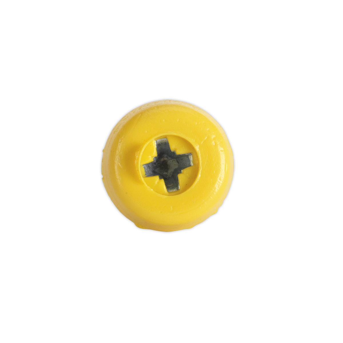 Sealey PTNP6 Numberplate Screw with Plastic Enclosed Head 4.8 x 24mm, Yellow - Pack of 50
