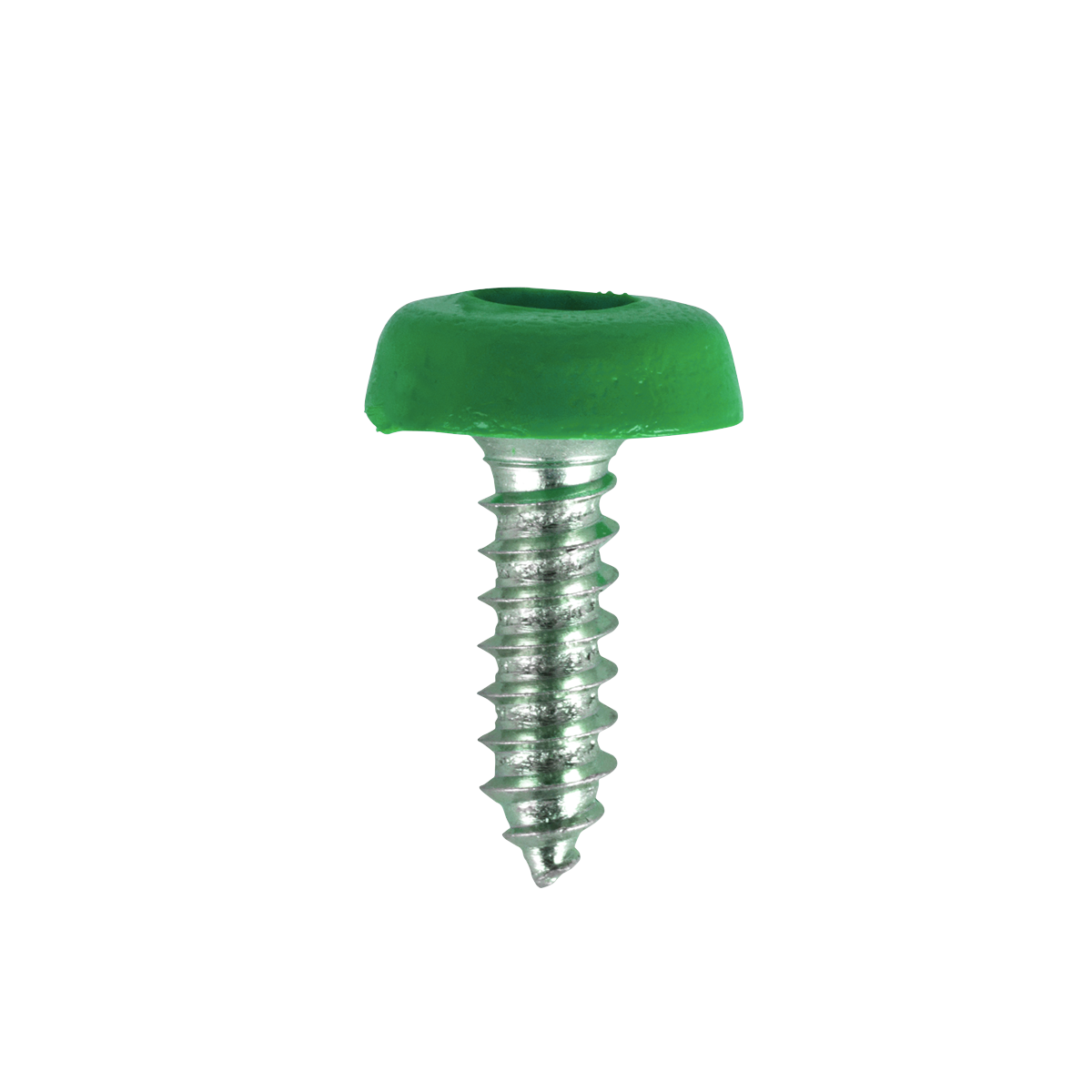 Sealey PTNPG Numberplate Screws 4.8 x 18mm, Green - Pack of 50