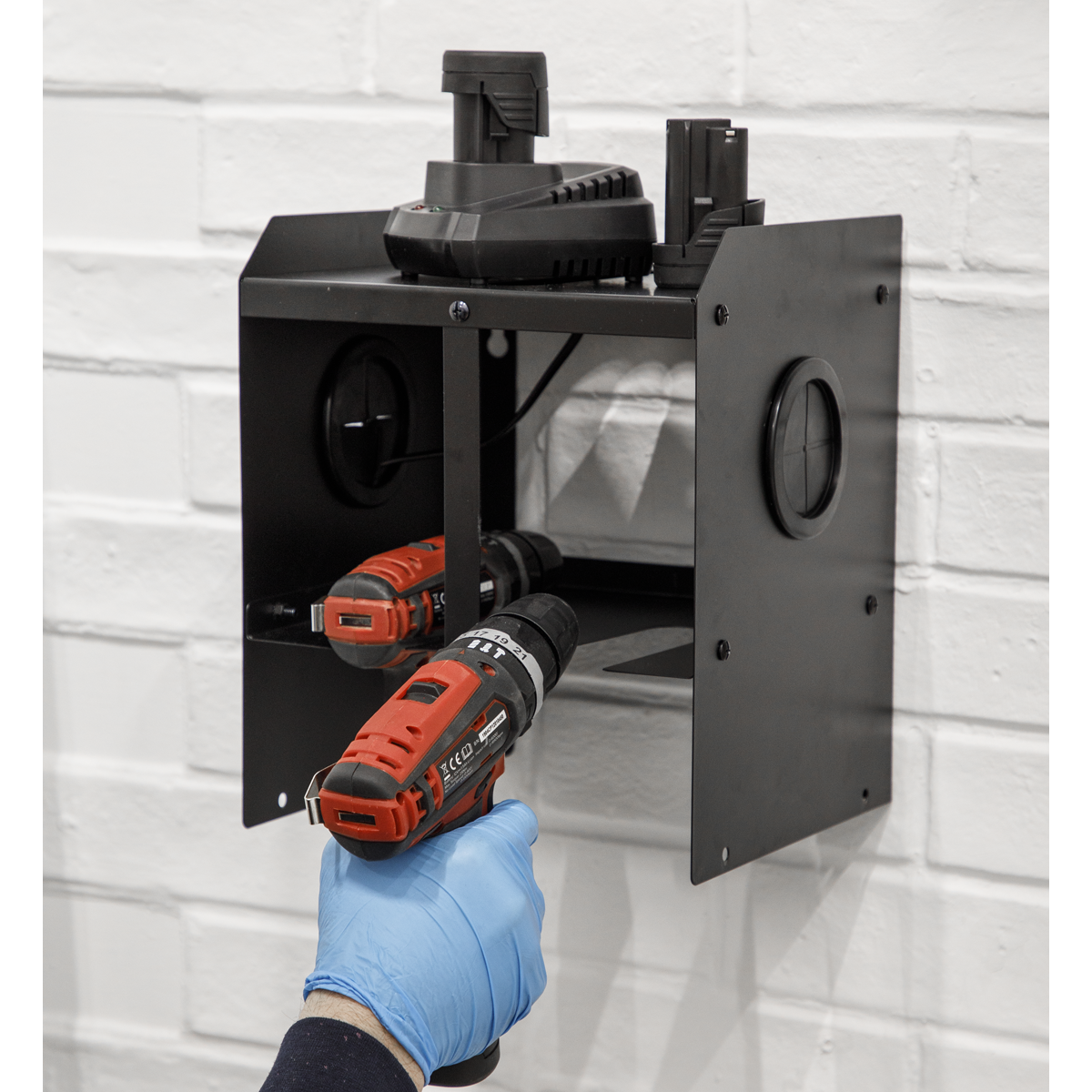 Sealey PTSR2 Power Tool Storage Rack 2-Bay