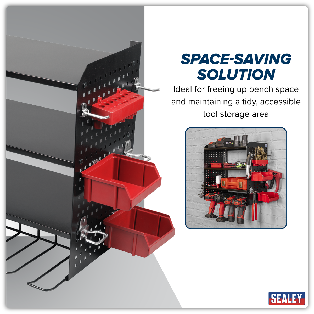 Sealey PTSR4 Power Tool Storage Rack with Shelves