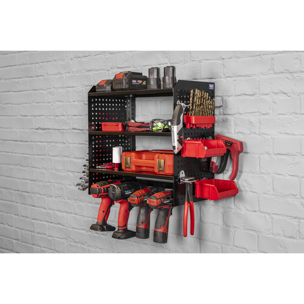 Sealey PTSR4 Power Tool Storage Rack with Shelves