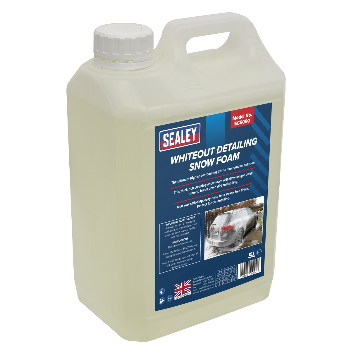 Sealey PW1610COMBO Pressure Washer with Snow Foam 100bar 390L/hr