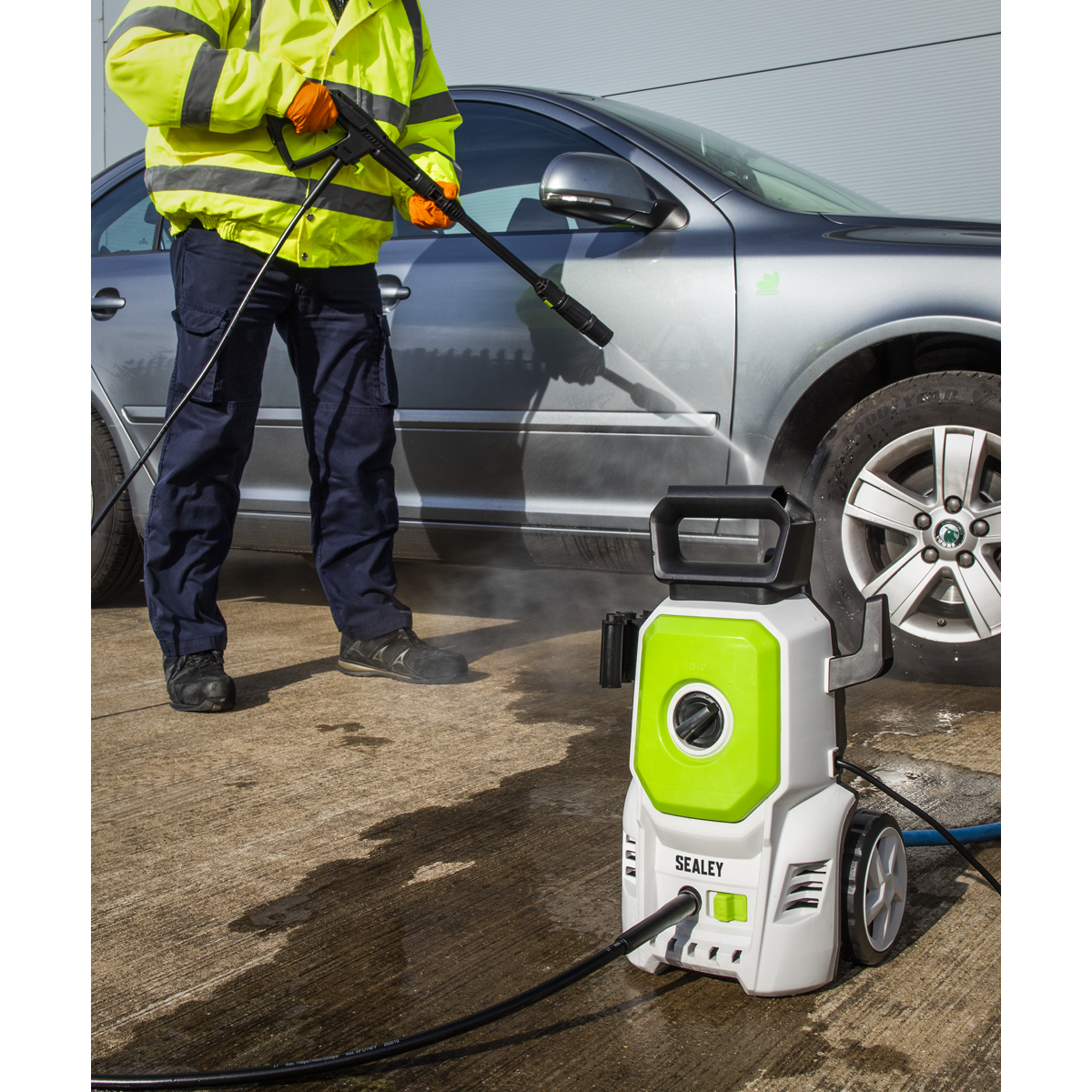Sealey PW1610 Pressure Washer with TSS & Rotablast® Nozzle 100bar 1200W/230V