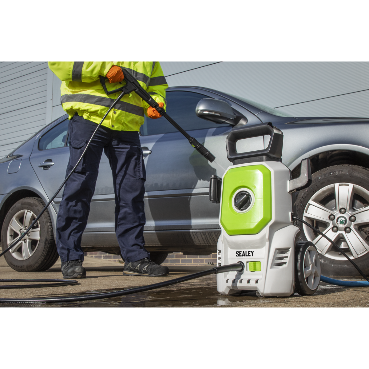 Sealey PW1610 Pressure Washer with TSS & Rotablast® Nozzle 100bar 1200W/230V