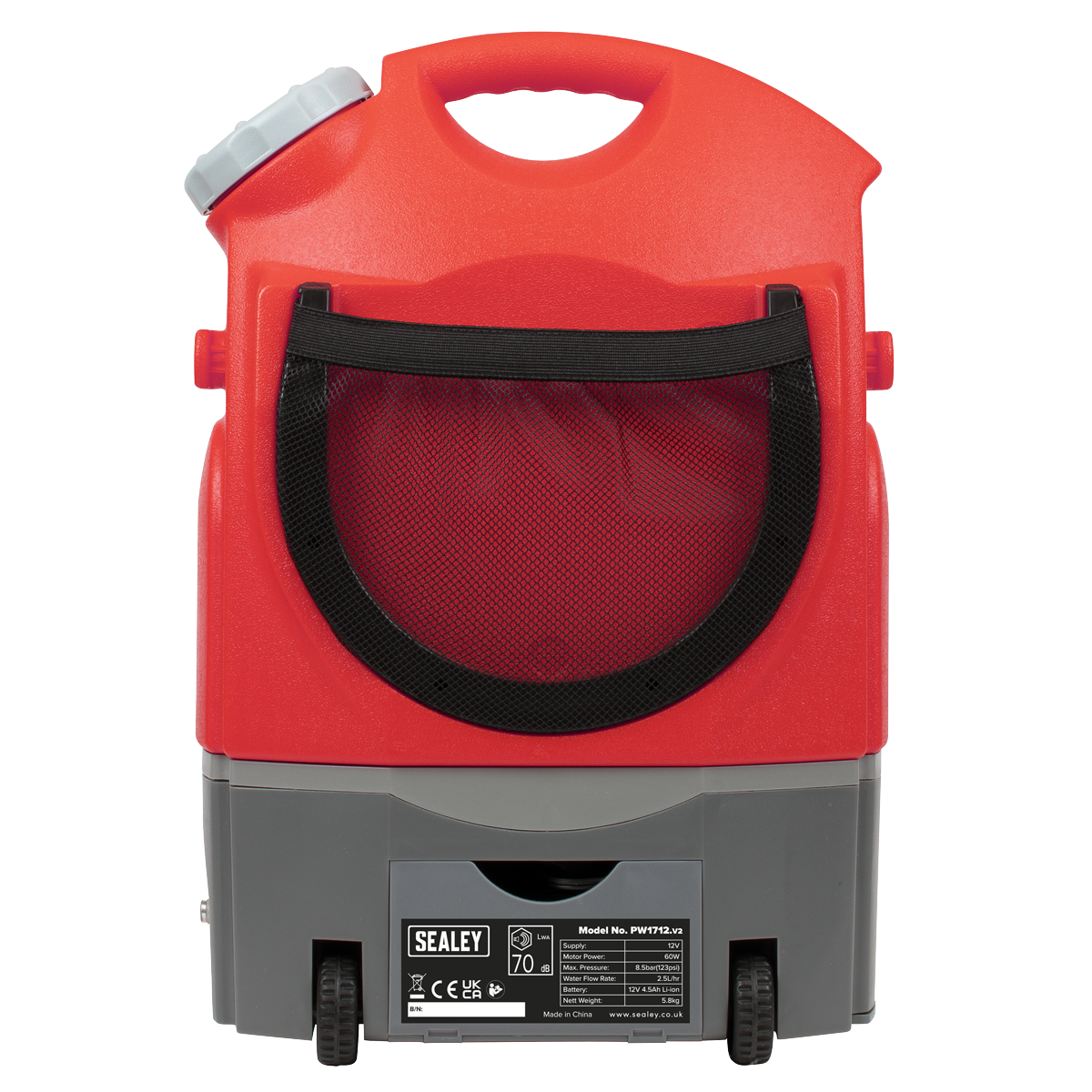 Sealey PW1712 Rechargeable Pressure Washer 12V