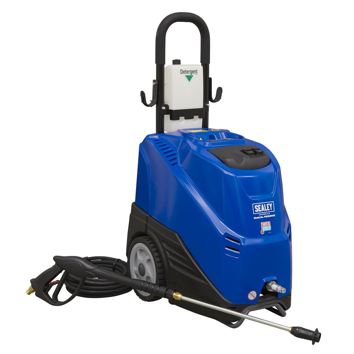Sealey PW2000HW Hot/Cold Water Pressure Washer 135bar 2300W/230V