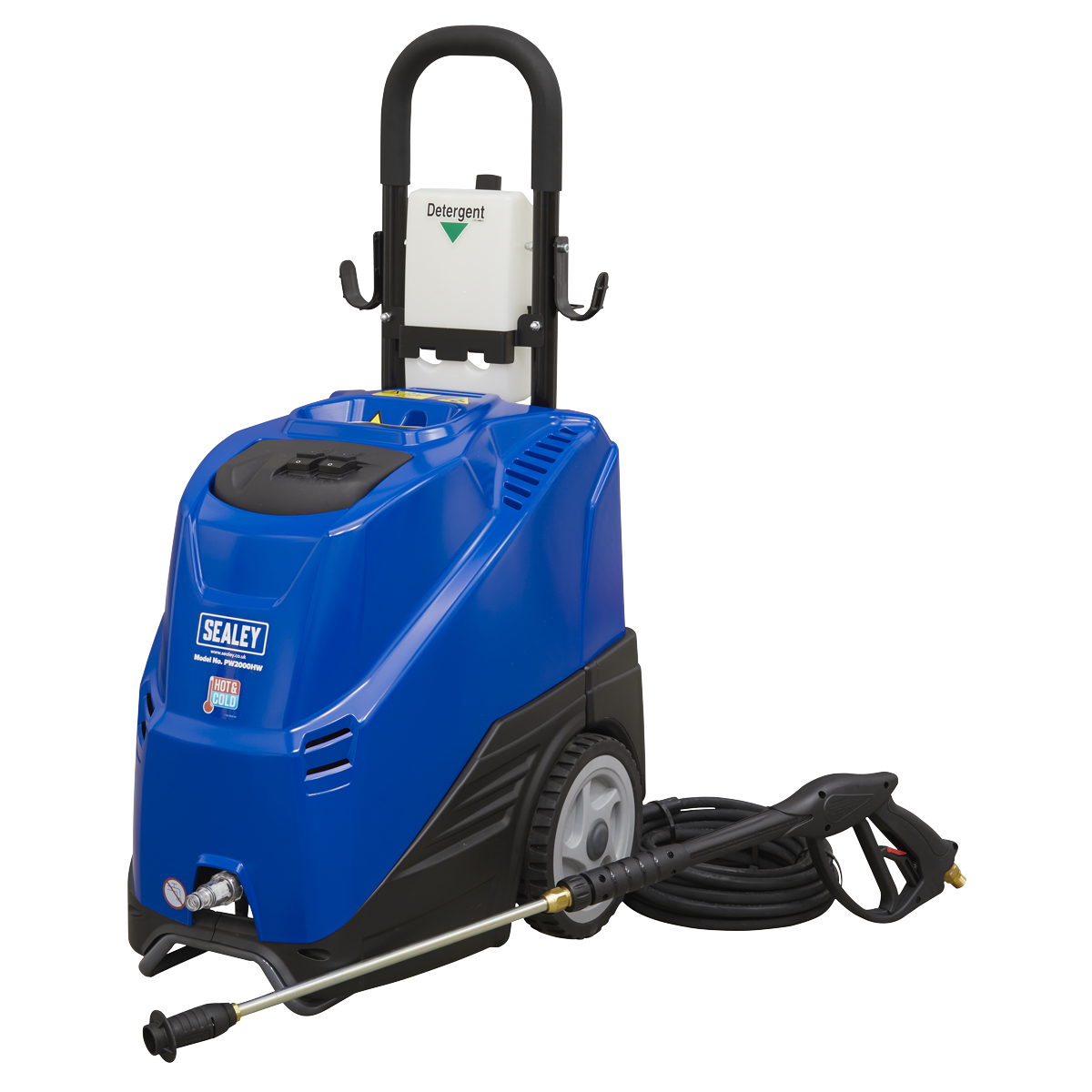 Sealey PW2000HW Hot/Cold Water Pressure Washer 135bar 2300W/230V