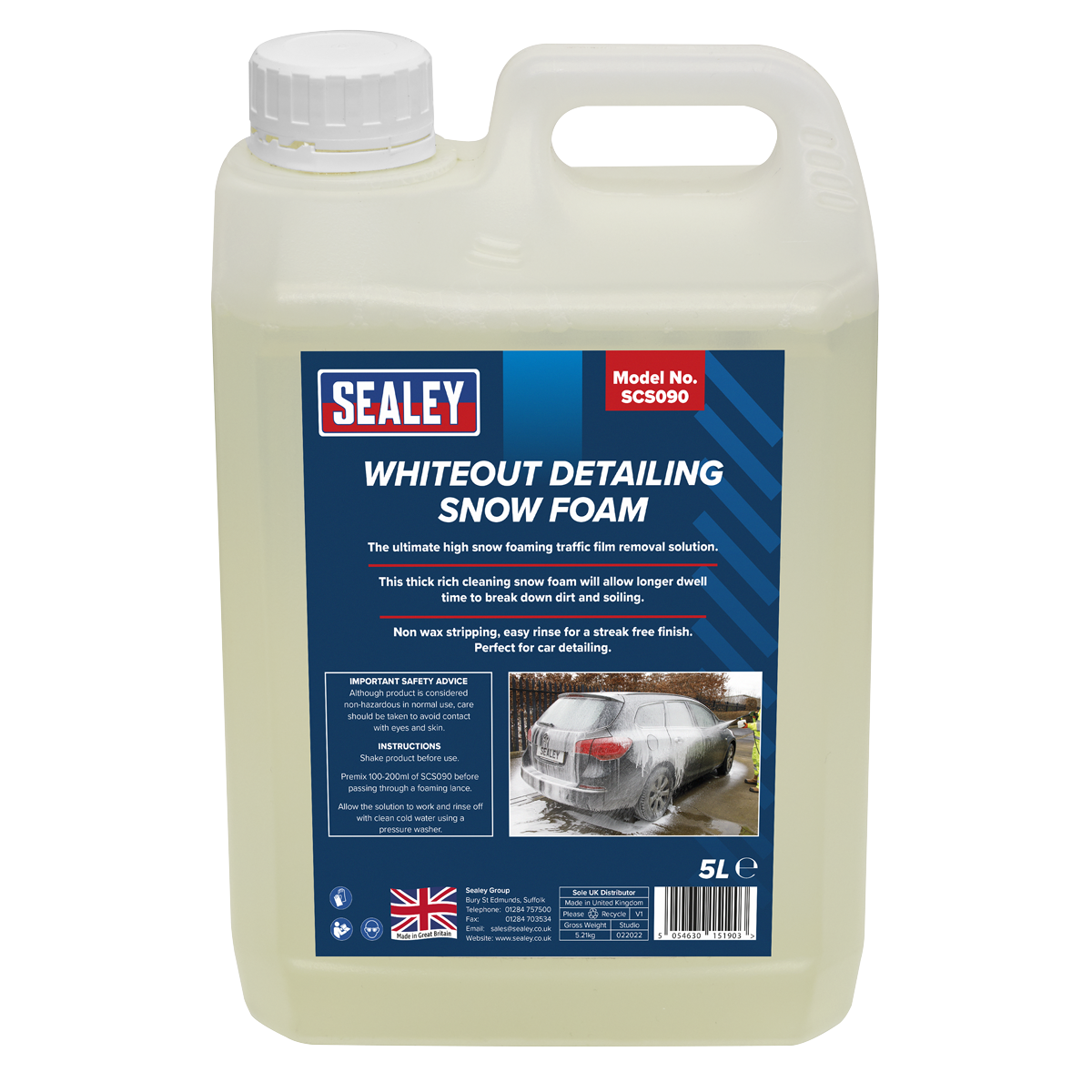 Sealey PW2400COMBO Pressure Washer with Snow Foam 170bar 450L/hr