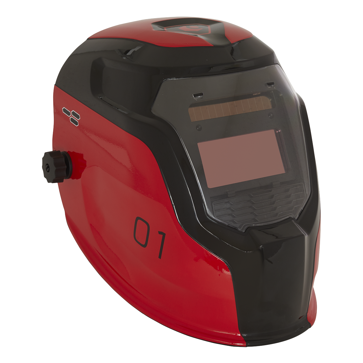 Sealey PWH1 Auto Darkening Welding Helmet Shade 9-13 - Red