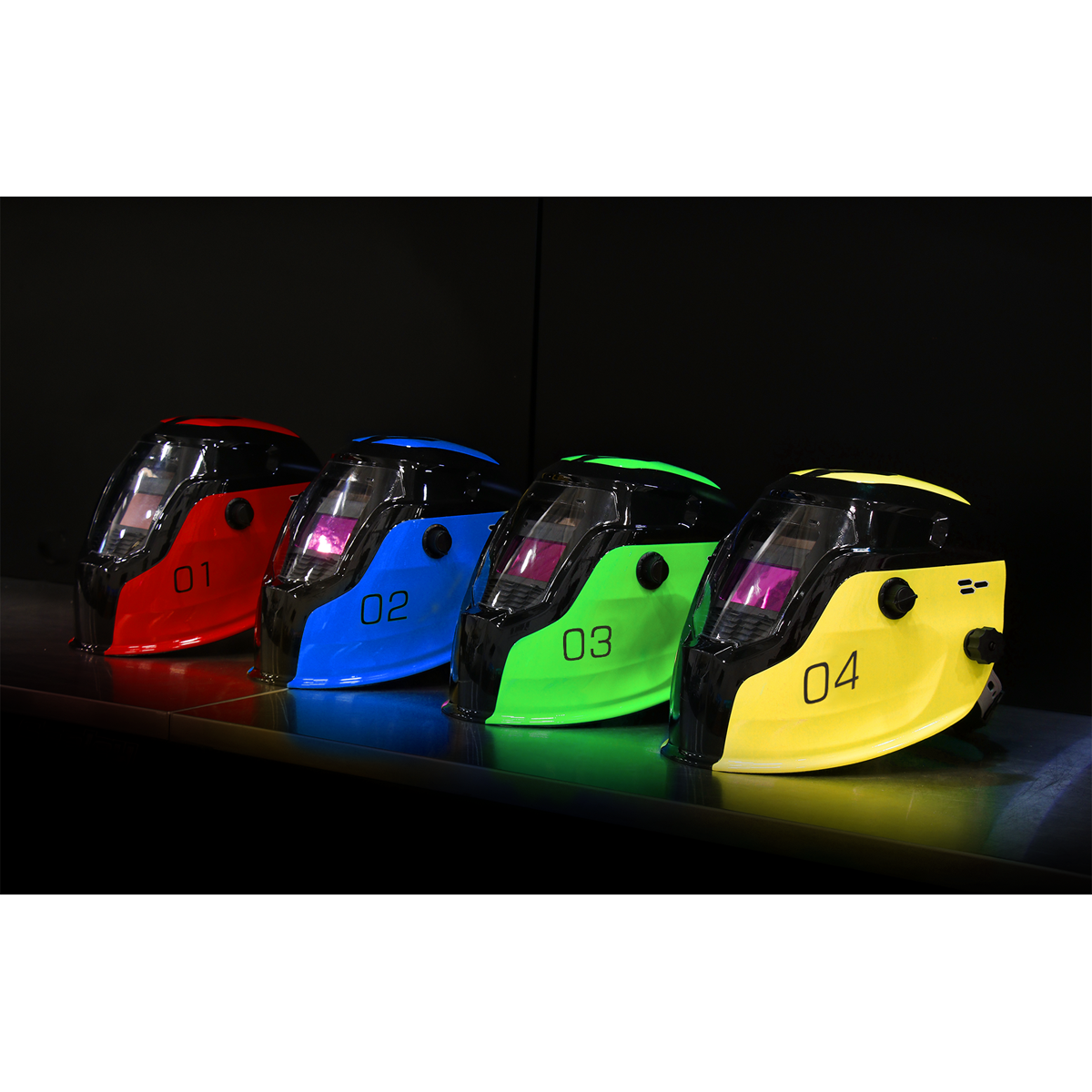 Sealey PWH1 Auto Darkening Welding Helmet Shade 9-13 - Red