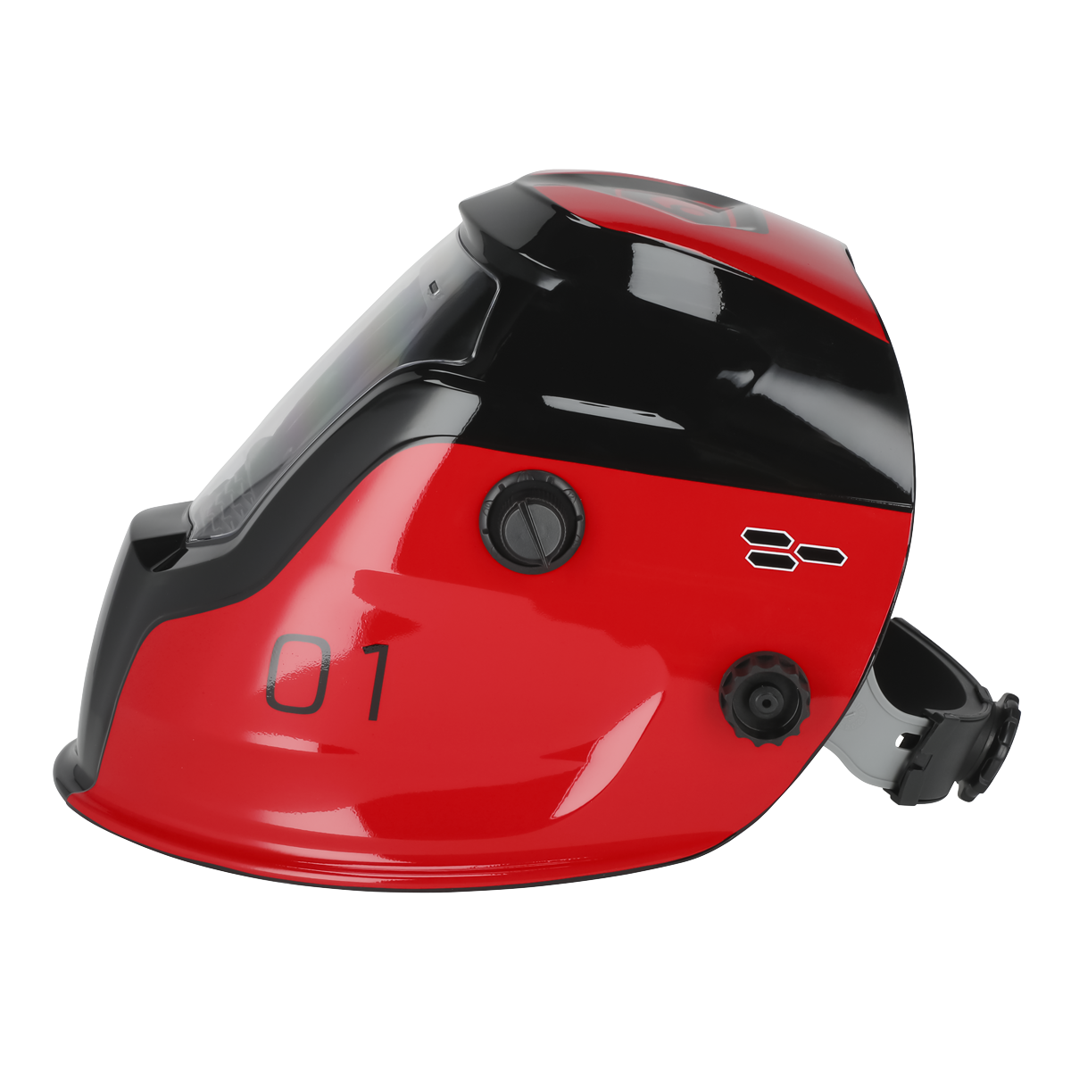 Sealey PWH1 Auto Darkening Welding Helmet Shade 9-13 - Red