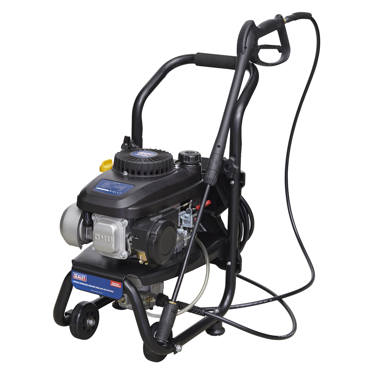 Sealey PWM1300 Pressure Washer 150bar 576L/hr 4hp - Petrol