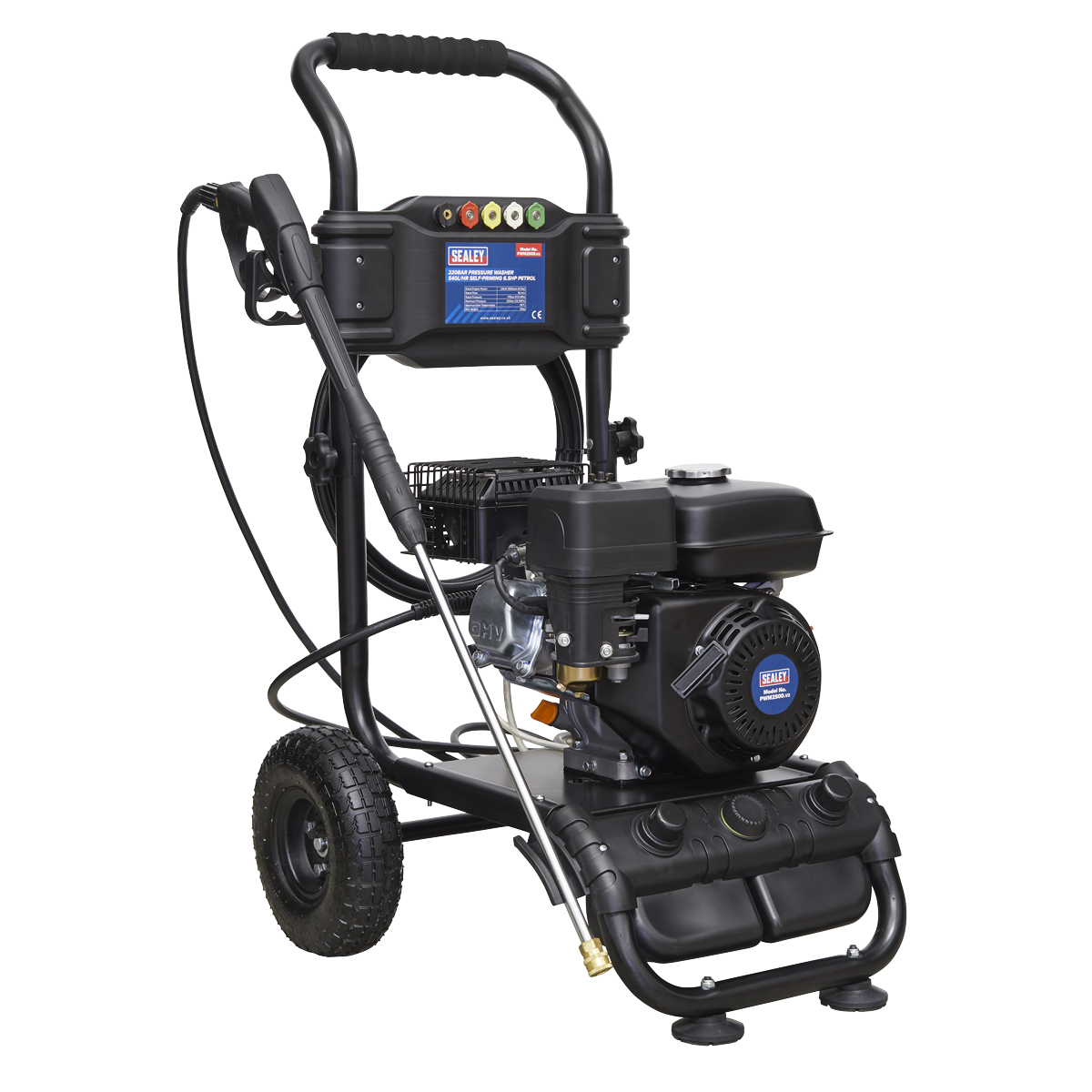 Sealey PWM2500 Pressure Washer 220bar 636L/hr 6.5hp - Petrol