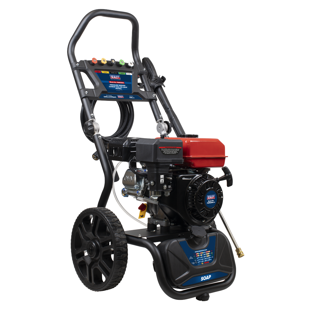 Sealey PWM2500 Pressure Washer 220bar 570L/hr 5.8hp - Petrol