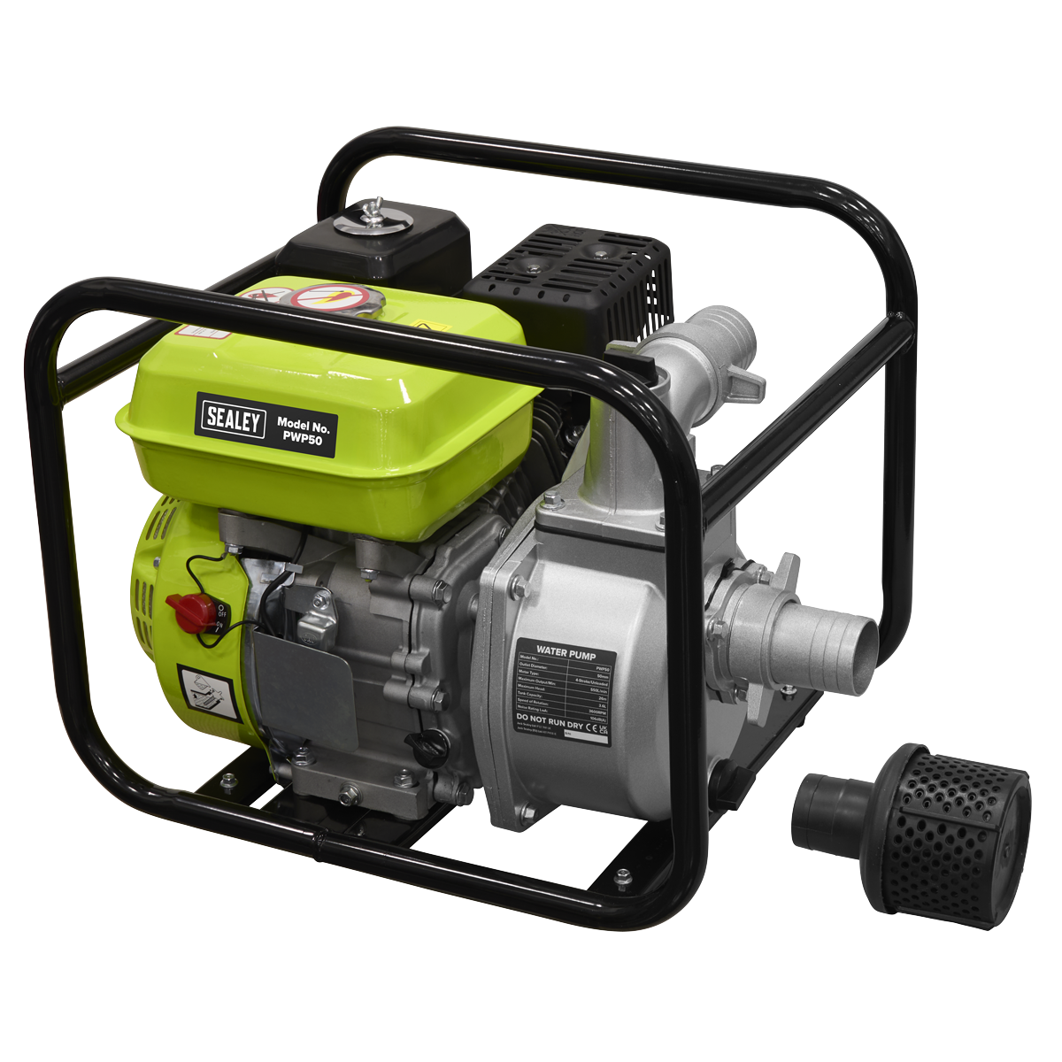 Sealey PWP50 Petrol Powered Water Pump 50mm 6.15hp 4-Stroke Engine