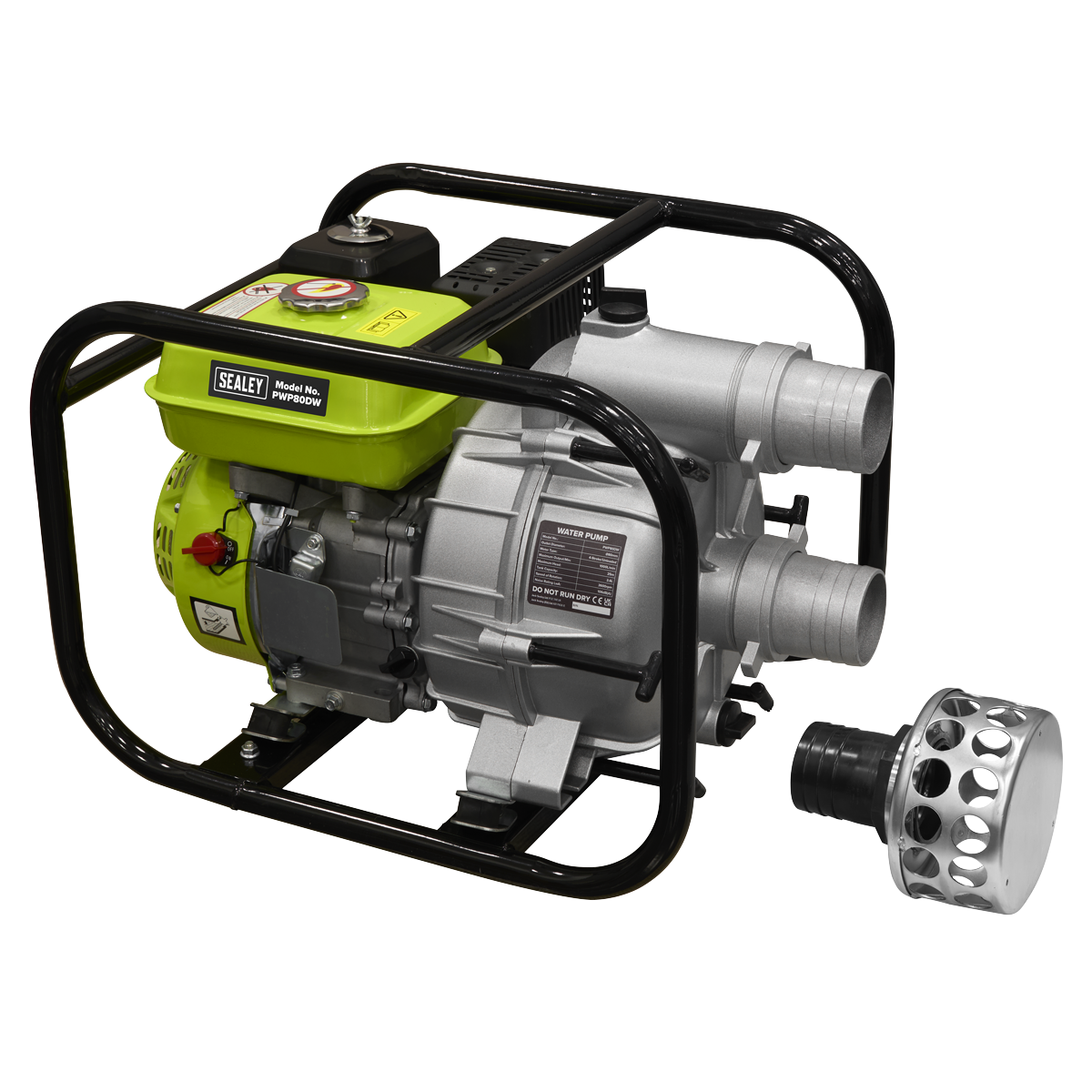 Sealey PWP80DW Petrol Powered Dity Water Pump 80mm 6.15hp 4-Stroke Engine