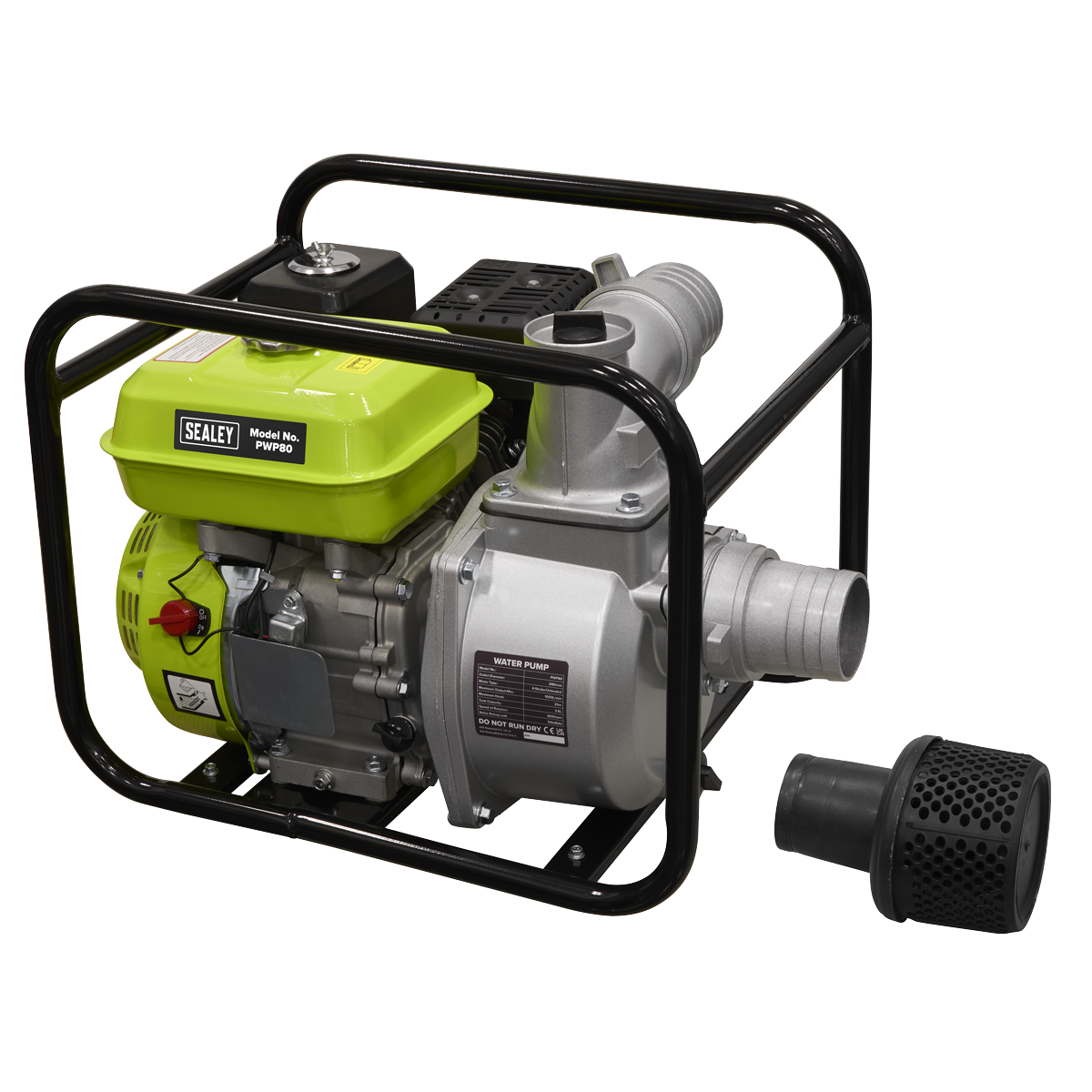 Sealey PWP80 Petrol Powered Water Pump 80mm 6.15hp 4-Stroke Engine