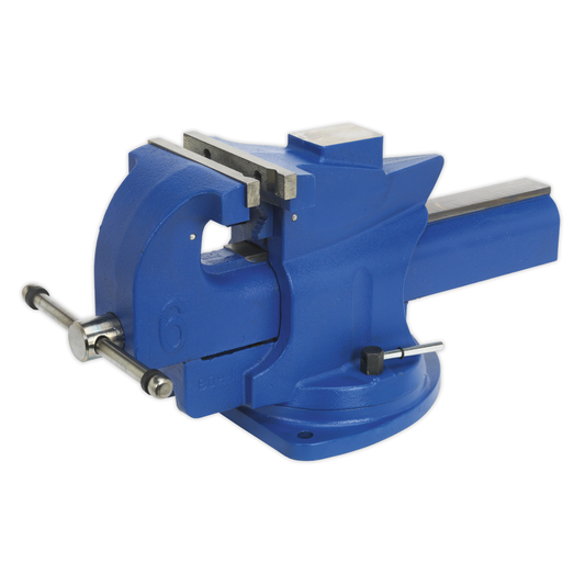 Sealey QAV150 Quick Action Cast Iron Vice with Swivel Base 150mm