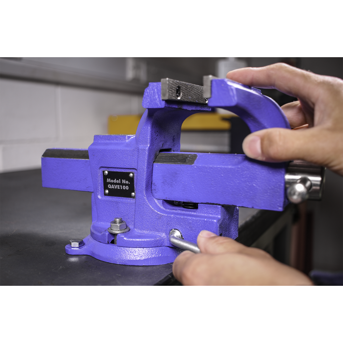 Sealey QAVE100 Quick Action SG Iron Vice with Swivel Base 100mm