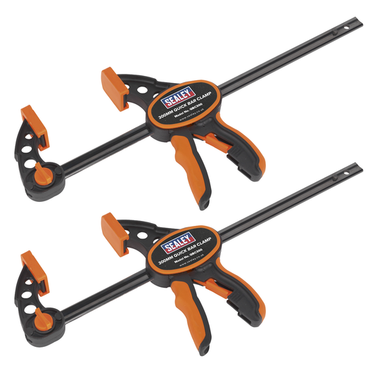 Sealey QBC3002 Quick Bar Clamp Set 300mm 2pc