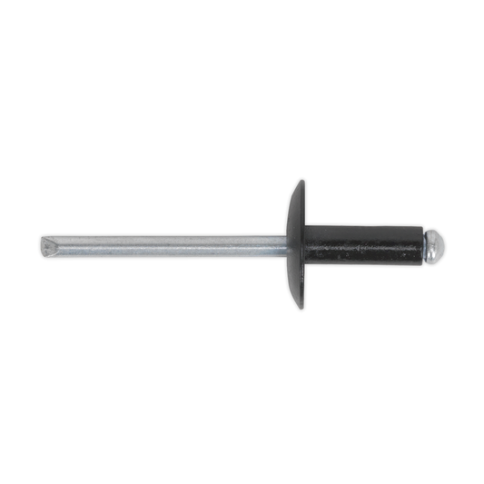 Sealey RAB3210L Aluminium Large Flange Rivet 3.2 x 10mm, Black - Pack of 200