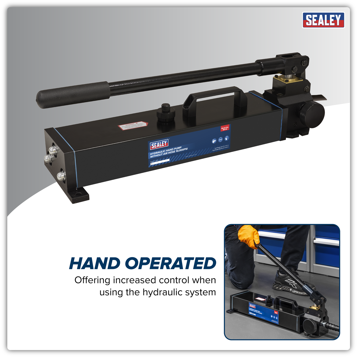 Sealey RE110 Hydraulic Hand Pump 10,000psi