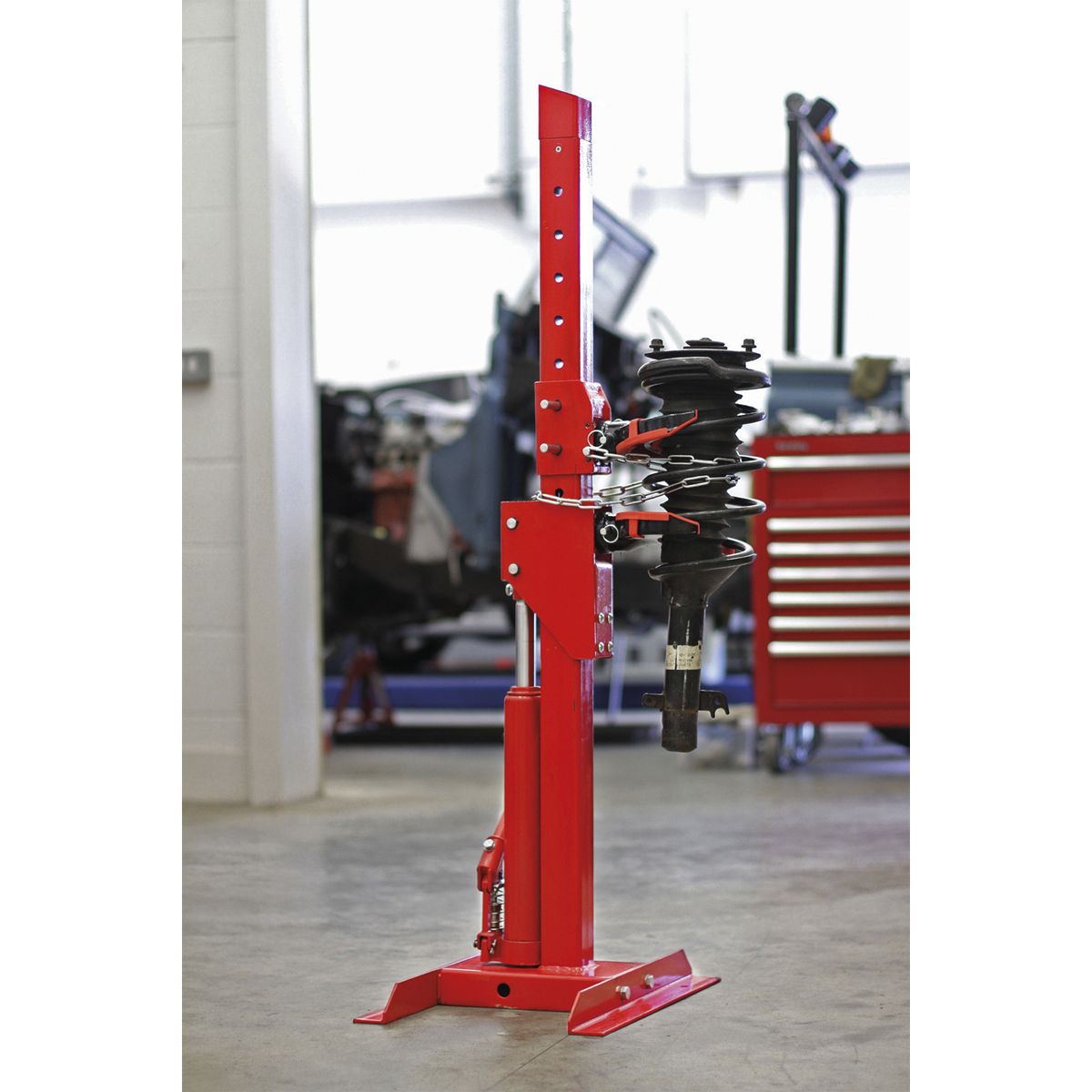 Sealey RE2311 Hydraulic Coil Spring Compressing Station with Gauge 2000kg Capacity