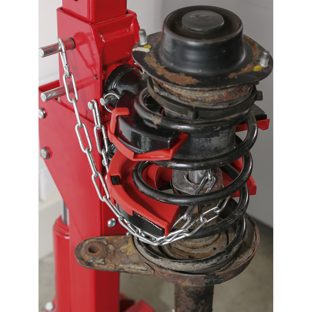 Sealey RE2311 Hydraulic Coil Spring Compressing Station with Gauge 2000kg Capacity