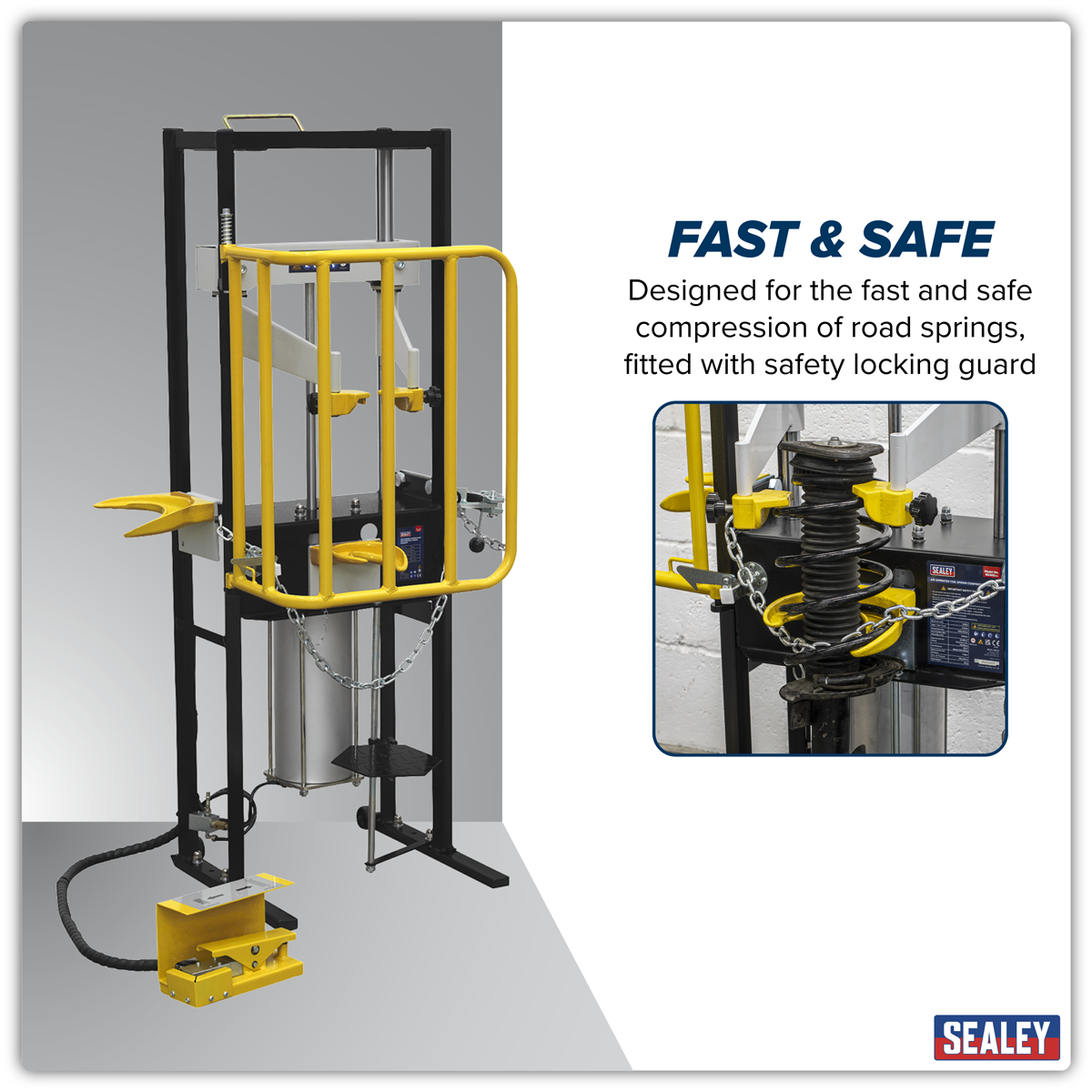 Sealey RE300 Air Operated Coil Spring Compressor 1000kg