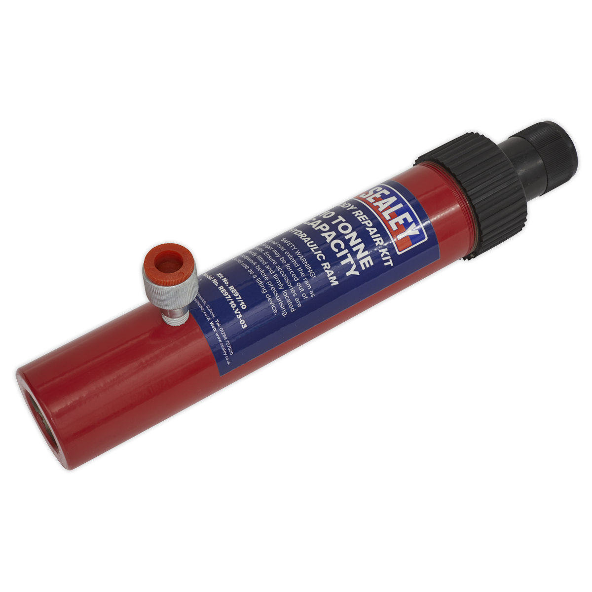Sealey RE97.10-COMBO Snap Push Ram with Pump & Hose Assembly 10 Tonne