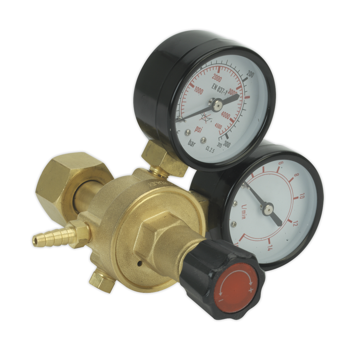 Sealey REG/MT Industrial MIG Gas Regulator 2-Gauge