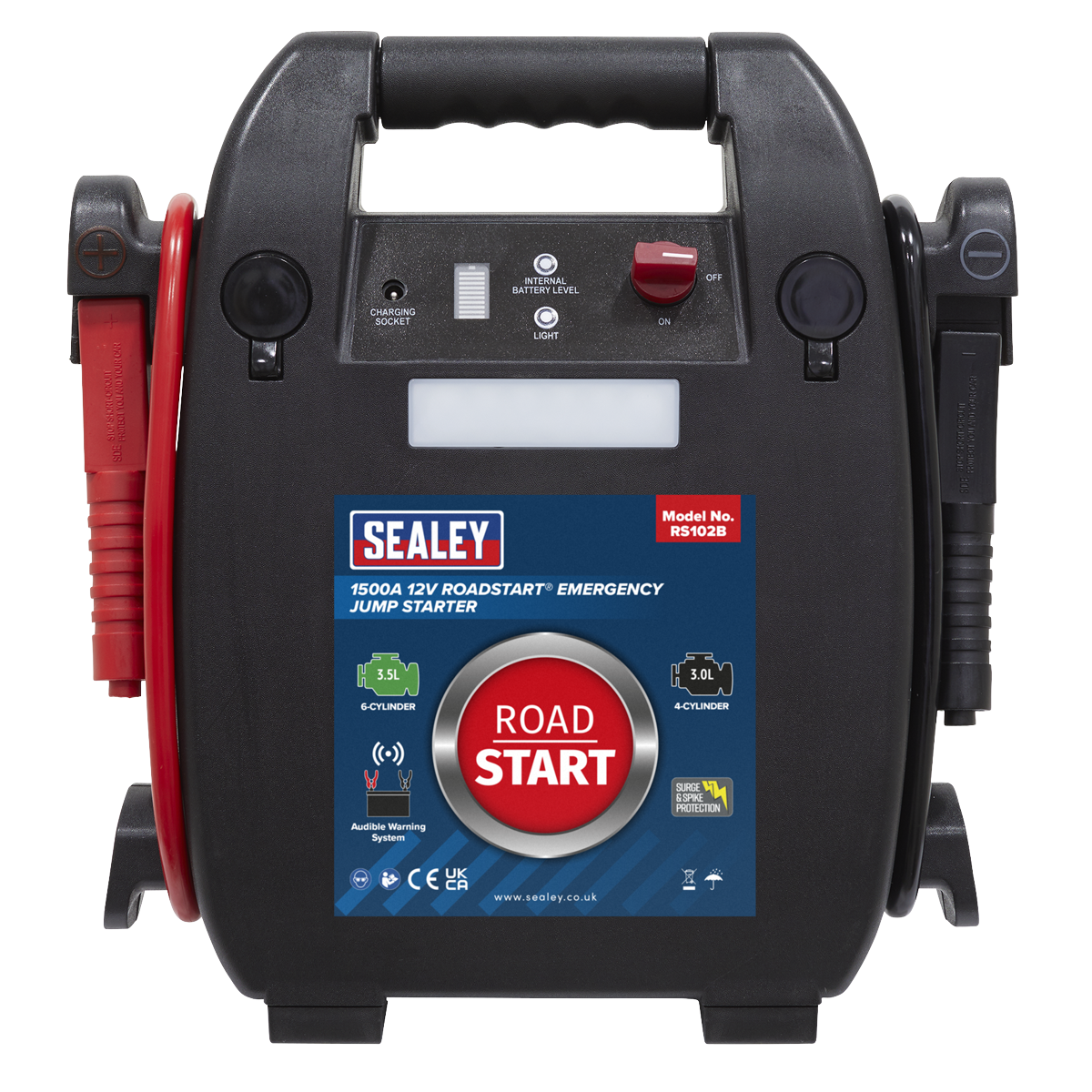 Sealey RS102B RoadStart® 12V Emergency 6-Cylinder Jump Starter 3.5L